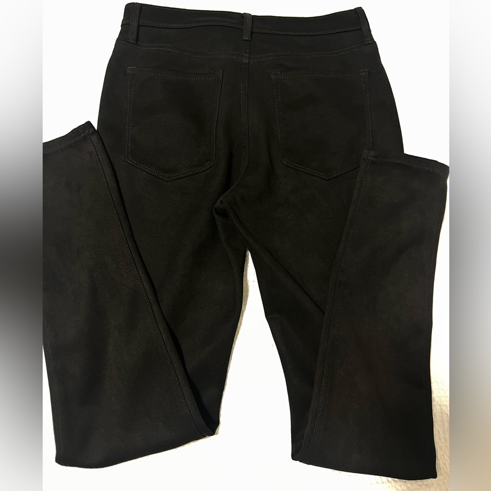 Banana Republic High-Rise Skinny suede  - Black